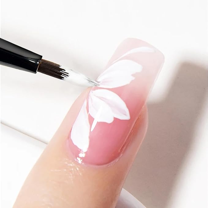 Triangular Pyramid Nail Brush, Quick Nail Painting Designs Tools for Flower, Petal & Butterfly - Acrylic & Gel Polish 3d Nail Art Brushes Pen for DIY & Salon Nail Supplies - 1pc