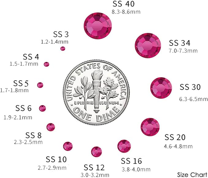 1440 pcs SS20 Fuchsia Hotfix Rhinestones Flatback Round Crystal Glass Rhinestones Gems for Crafts Nail Face Art Clothes Shoes Bags DIY