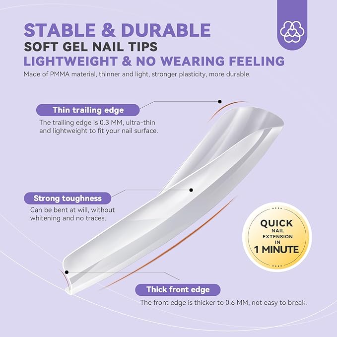 SAVILAND Gel Nail Kit with U V Light: Gel Nail X Kit with Nails Glue Easy At Home Nail Kit 500Pcs Short Coffin Nail Tips and Nail Drill 4-in-1 Glue Gels 15ML Mini U V Nail Lamp For Manicure