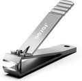 BEZOX Toe Nail Clippers - Nails Clipper for Men Toenails Clipper for Seniors, Heavy Duty Stainless Steel Fingernail Cutters with Straight Blade - Silver