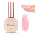 MelodySusie Pink Builder Nail Base Gel for Nails Thickening, Soak Off UV Extension Gel, Rhinestone Nail Glue for Nail Art Design Salon DIY Manicure at Home Gift for Women