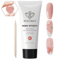 modelones Solid Builder Gel for Nails, Non-Sticky Upgraded Poly Extension Hard Gel Nude for 3D Art Sculpting Molding Beginners-friendly 50g