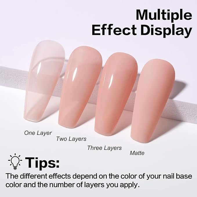 AIMEILI Hema Free Rubber Base Gel For Nails, Soak Off U V LED Clear Sheer Gel Nail Polish, 4 in 1 Nail Strengthen/Enhance/Base Coat/Color - (450) 10ml