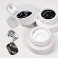 Solid 3d Nail Sculpting Gel For Nail Art, 3d Nail Art Gel Multifunctional 3d Molding For Nails Salon Home DIY (White & Black)
