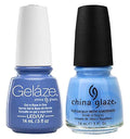 China Glaze Gelaze Tips and Toes Nail Polish, Secret Peri-Wink-Le, 2 Count