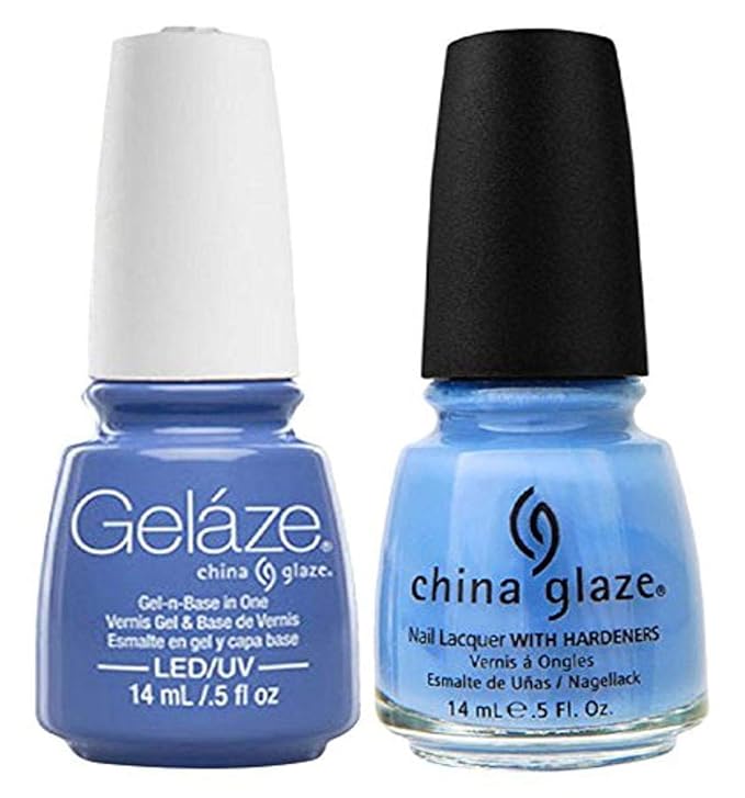 China Glaze Gelaze Tips and Toes Nail Polish, Secret Peri-Wink-Le, 2 Count