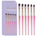 6Pcs Acrylic Nail Brush Set, Size 6/8/10/12/14/18 - Professional Nail Brushes for Acrylic Application Powder & Nail Extension, 3D Nail Carving Tools for DIY Home Salon Manicure-Pink