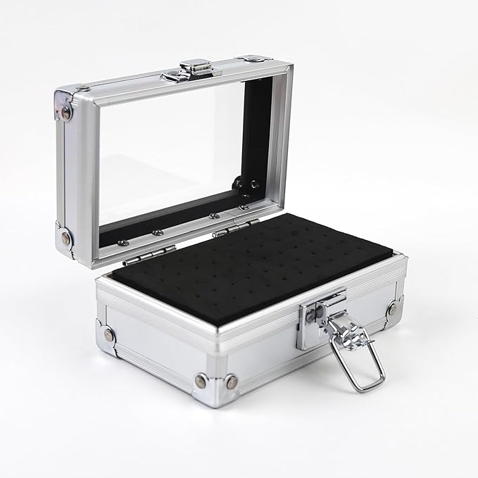 50 Holes Nail Drill Bit Holder Storage Box Case Nail Polishing Heads Holder Organizer Container for Salon Nail Grinding Head
