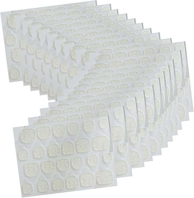 Nail Stickers：Nail Adhesive Tabs Transparent Double Side Nail Sticky Tabs, 1200PCS Press Ons Nail Sticker,Waterproof Breathable False Nail Tips Jelly Nail Glue Replacement (Clear 50 Sheet)