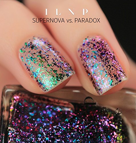 ILNP Paradox (H) - Teal, Blue, Violet, Pink, Fuchsia Holographic Ultra Chrome Color Shifting Flakie Nail Polish
