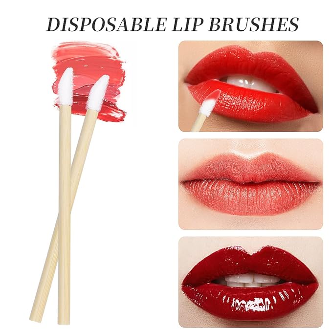300 PCS/Sets Eyelash Extension Supplies 200pcs Disposable Pointed Micro Swab 50pcs Eyebrow Spoolie Brush 50pcs Lip Wand Brush Mascara Wand Applicator Eyelashes Tool (Bamboo kits)