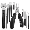 Ingrown Toenail Clippers, Upgraded 11Pcs/set Nail Treatment Foot Tool Kit, Pedicure Knife Nail Lifter Cutter Cuticle Manicure Kit Foot Care Toe Nail File for Podiatrist Ingrown Seniors Adult