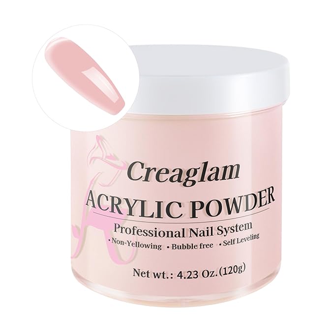 Acrylic Powder 120g 4.23oz No Lamp Needed for Nail Extensions, Bubble Free Formula Acrylic Nail Powder for 3D Art Sculpting Tips, Long Lasting Salon Quality Manicure