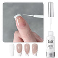 GAOY White Swirl Gel Nail Polish Art Liner, 8ml Classic Color Nail Paint Design with Thin Brush, UV Light Cure for DIY French Manicure at Home