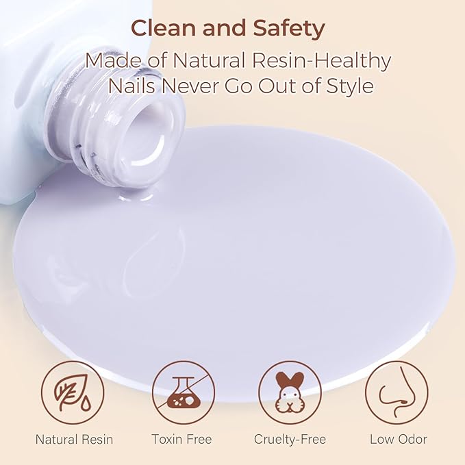 AILLSA Winter Gray Gel Nail Polish Rainy Day Jelly Gel Polish Neutral Sheer Translucent Nude Gel Polish Long Lasting Blue Gray Color Soak Off U V Gel for French Manicure Nail Art at Home 0.51 Oz