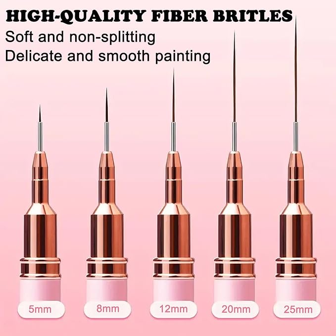 31Pcs Nail Art Tools Set, Nail Art Brushes, Resin Nail Art Palette, Dotting Tools and Liner Brushes, For Nail Art Design for Home and Salon Use