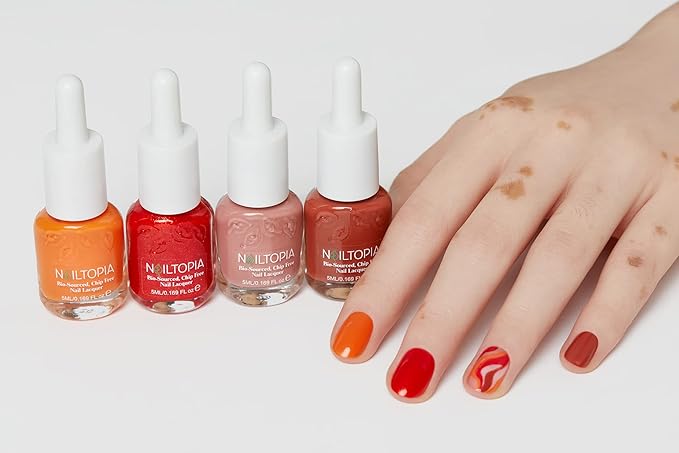 Nailtopia Bio-Sourced, Chip-Free Nail Lacquer - Fast Dry Nail Polish - Superfood-Infused - Natural Nail Polish - How You Dune - 0.169 oz