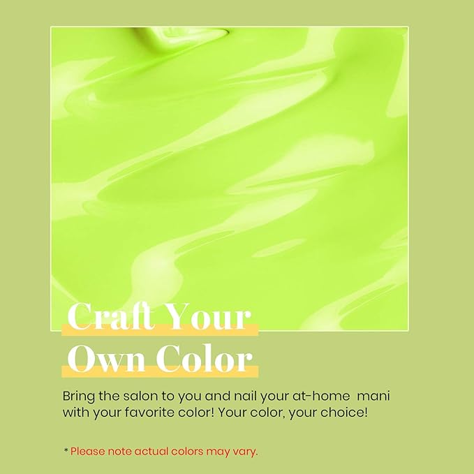 Beetles Neon Yellow Gel Nail Polish, Bright Yellow Lala Lime Color Neon Gel Polish, Spring Nails Soak Off Uv LED Nail Lamp Gifts for Women -Size: 15 ml/Each