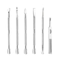 6PCS Cuticle Pusher Set, Stainless Steel Cuticle Remover Kit, Cutter and Trimmer Manicure and Pedicure Tools for Fingernail and Toenails