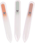 BONA Fide Beauty Czech Glass Nail File Set 3-Pieces, Muted Fall Colors Nail Filers - Reusable Nail Care, Lovely Gifts for Bridesmaid, Travel Beauty Tool
