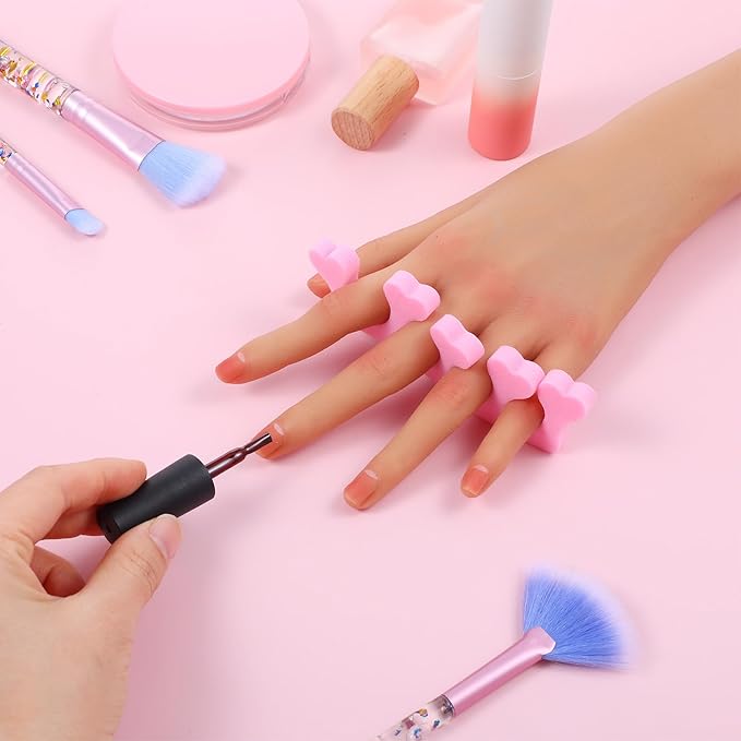 500 Pcs (250 Pairs) Toe Separators Pedicure Tool Kit Soft Toe Spacers for Pedicures Spreaders Finger Dividers for Women Men Feet Nail Toenails Art Painting Polish Spa