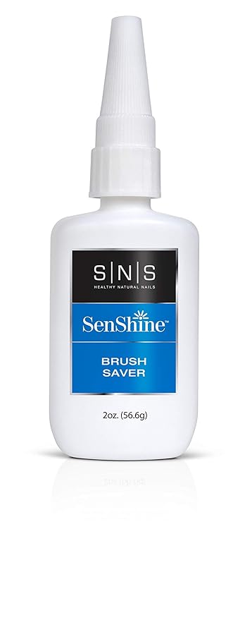 SNS Nail Polish Remover for Nail Dip Powder, SenShine Brush Saver Refill - Maintains Soft & Clean Brushes Between Applications-Travel Size Gel Nail Polish Remover for Hardened Brush Bristles - 2 FL OZ