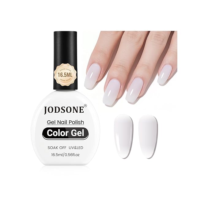 JODSONE Gel Nail Polish Ash Gray U V 16.5ml LED Soak Off Nail Color for Home Manicures Ash Gray Lacquer for Solid Designs Gift for Women