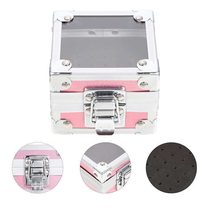 Beaupretty Nail Drill Grinding Bit Holder Box- Drill Bit Case Stand Displayer Acrylic Manicure Grinding Head Display Box