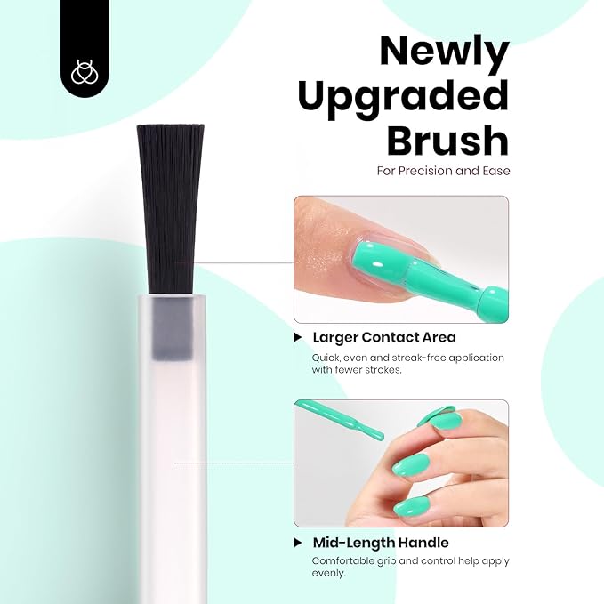Beetles Green Gel Polish Hema Free Cascade Green Gel Nail Polish Soak Off Uv LED Nail Lamp 8ml DIY Home Manicure Salon Gift for Women Island Reverie
