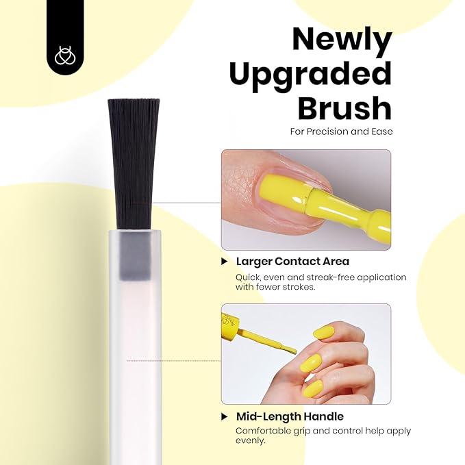 Beetles Yellow Gel Polish - HemaFree Lemon Yellow Gel Nail Polish, High Gloss Soak Off Sunrise Glow Spring Nails Art Manicure Salon