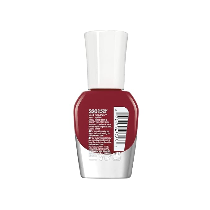 Sally Hansen - Good. Kind. Pure Vegan Nail Polish, Cherry amore, Packaging May Vary (Pack of 2)