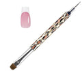 VONYA Kolinsky Acrylic French Tip Gel Nail Art Brush with Dotting Tool,For Professional Manicure Cuticle Clean up Nail Art Design. (Size10)