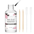 Makartt Press On Nail Glue Remover: Fast and Easy Adhesive Remover for Fake Nails Tips & Glue Off, Hema-Free Debonder Nail Remover Serum with 2 Dropper Applicators and 2 Cuticle Sticks, 30ml