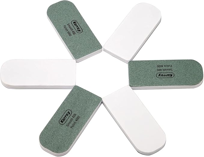 Nail Files and Buffers for Natural Nails Smooth and Polish Gel Surface Manicure Tool 2-Sided 14pcs 400/4000 Grit (B-Arch)