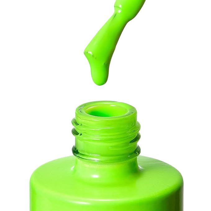 Beetles Neon Green Gel Nail Polish - NeonTide 15ML/0.51Fl Oz, Hema Free Neon Gel Nail Polish, Same Color Same Bottle, Soak Off UV LED Lamp Spring Summer Nails Art, Manicure Salon DIY Neon Nails