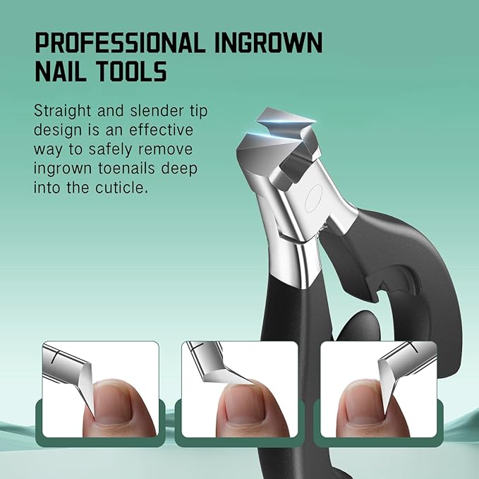 Upgrade Nail Nippers Professional Podiatrist Ingrown Toenail Clippers for Seniors Men,Slanted Eagle Beak Nail Clippers for Thick Toe Nails Cutter, Cuticle Remover Trimmer,Ingrown Toenail Scissors