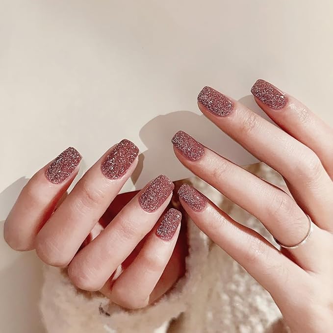 Nail Polish Strips, 32PCS Salon Quality Wraps, Long Lasting Gel Nail Stickers for Women Easy Apply& Remove (Champagne Flames Gold)