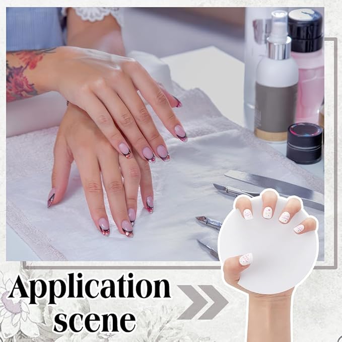 NBEADS 4 Pcs 4 Styles Acrylic Nail Photo Prop, Nail Art Display Board Blank Nail Tech Props Nail Art Palette Beauty Salon Prop for Salon Nail Display Artist Gift