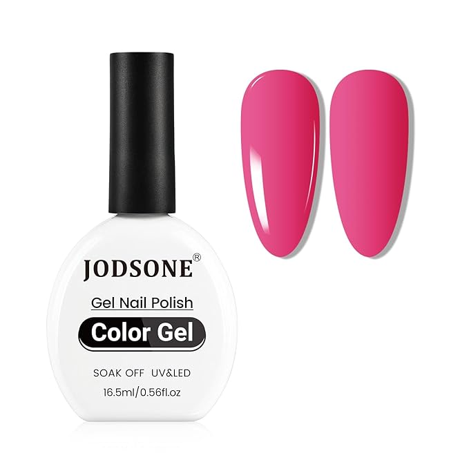 JODSONE 16.5ml Pink Purple Gel Nail Polish Pink Purple Gel Polish Bright High Gloss Soak Off U V Nail Manicure Salon DIY at Home