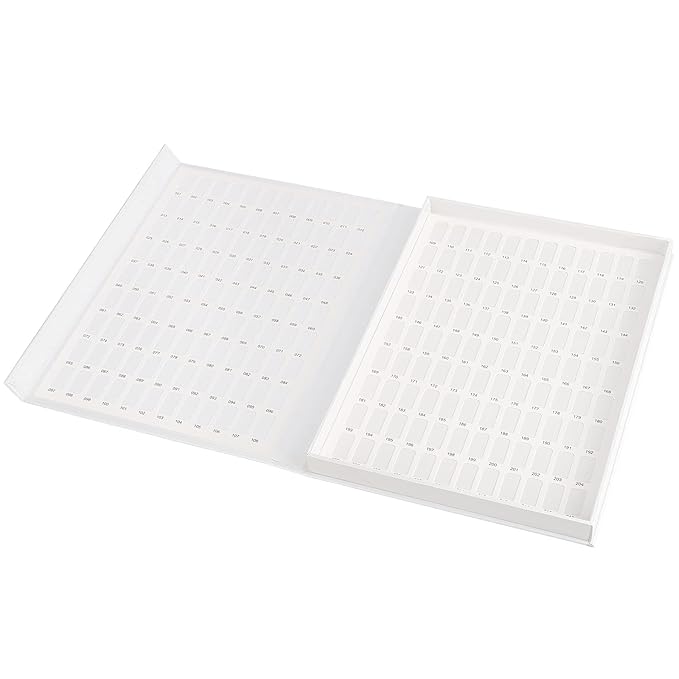 PINGEUI 2 Pack 216 Colors Nail Display Book, Nail Gel Polish Display Chart with 480 Nail Tips, Nail Polish Sample Display Book for Nail Salon and Nail Painting Practice