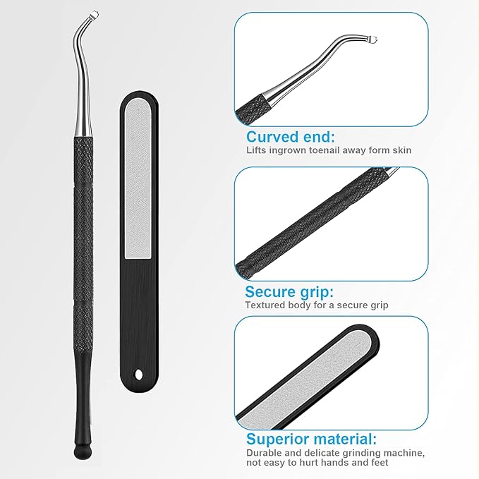 Thick Toenail Clippers, Podiatrist Toe Nail Clippers for Ingrown & Thick & Men & Seniors Toenail and Nail Surgical Grade Stainless Steel Toenail Trimmer Nipper (Grey)