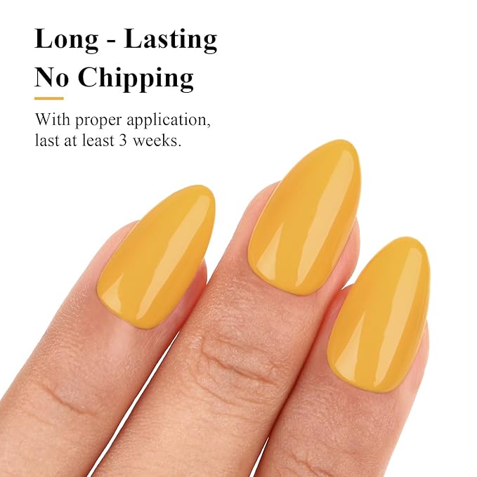 Imtiti Warm Yellow Gel Polish, 0.5 oz Autumn Winter Gel Nail Polish Kit for Women Girls - DIY Nail Art Manicure Salon