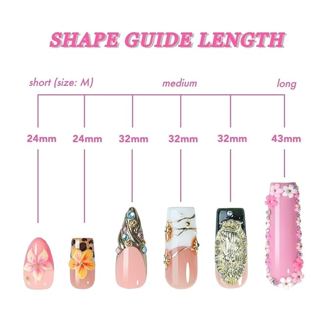 Pink Jelly Handmade Press On Nails 10pcs, Acrylic Square Tips with 3D Floral Art, Sweet Ombre Glossy Design with Pearl, Reusable Full Cover Nails for Romantic Date Night, Parties & Spring Looks