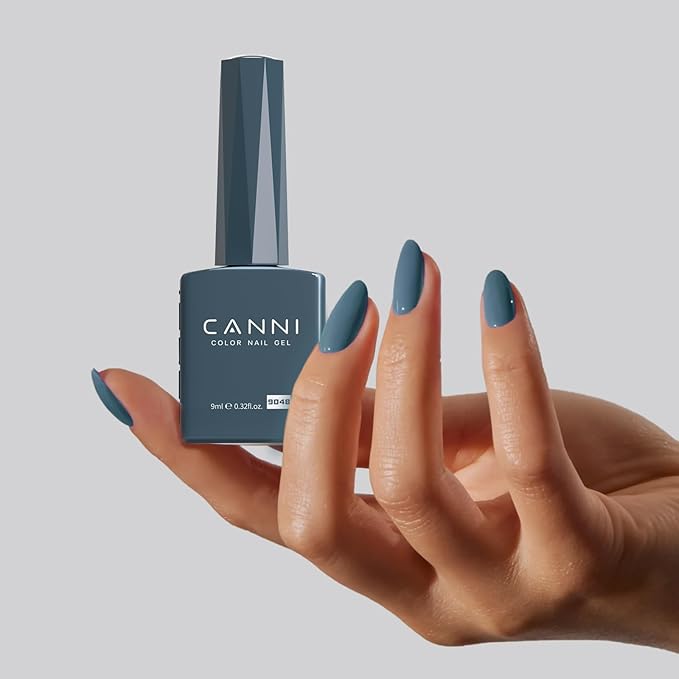 CANNI Blue Gel Nail Polish, 1Pcs Blue Gel Polish Deep Navy Baby Blue Color Nail Polish Gel High Gloss Soak Off U V Gel Nail Manicure Salon DIY