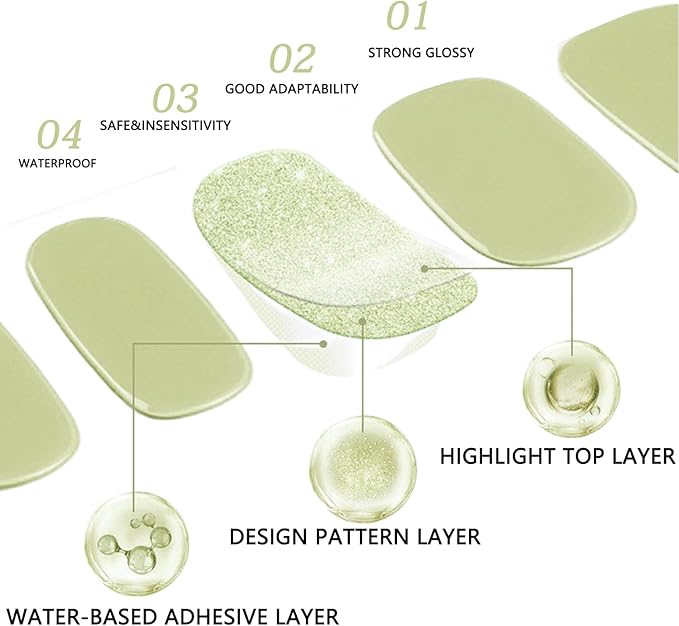 SILPECWEE Semi Cured Gel Nail Strips (Hazy Flower - 20 PCS), Gel Nail Stickers Full Wraps for Women, UV Light Required | Salon Quality | Long Lasting - Include File, Cuticle Stick