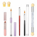 9 Pcs Ombre Nail Brush Silicone Nail Brushes Gradient Nails Sponges Nails Design Brushes Double-Head Sponge Pen for French Tip