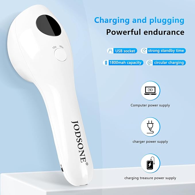 JODSONE Cordless Mini U V Portable Handheld Nail Lamp Rechargeable Model with LED Display Fast Drying for Home Traveling