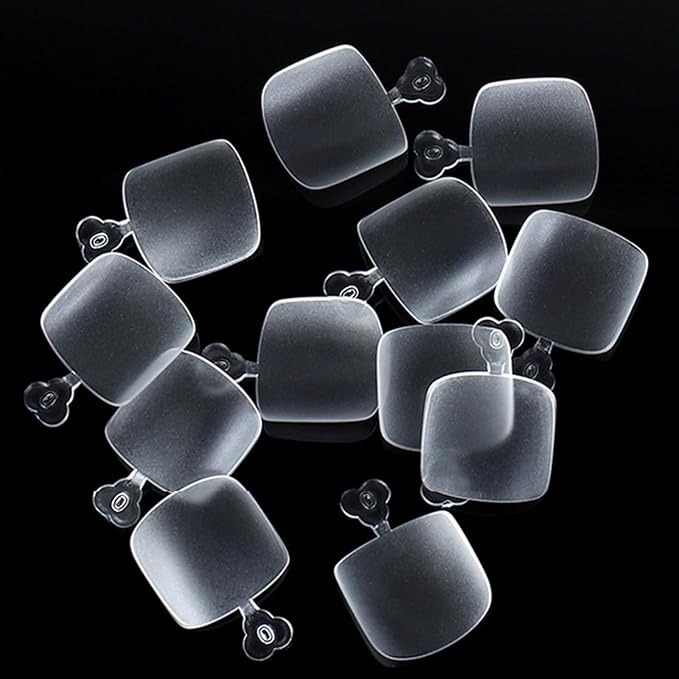 AddFavor 240pcs Toe Nail Tips Matte Soft Gel Toenail Tips Full Cover Square Acrylic Artificial False Fake Toe Nails Tips for Salon and Home Foot Pedicure Manicure