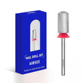 AIRSEE Tungsten Carbide Acrylic Nail Drill Bit Efile Electric File Machine Head Tip for Manicure Polishing Art Remove Gel 3/32" 2 Way Beginner Safety Round Top Cylinder Barrel Fine-F