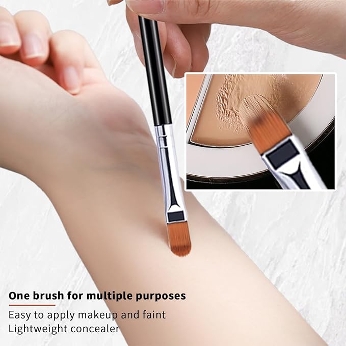 SILPECWEE 20PCS Nail Brush Set, Acrylic Nail Art Brush Ombre Brush Nail Paint Brush for Eyeshadow Eyebrows Eyeliner Makeup Nail Design Brushes Pen Manicure Tool - 132mm, Silver